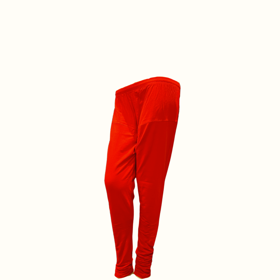 Darbari Plain Stretchy Salwar Pants - Red