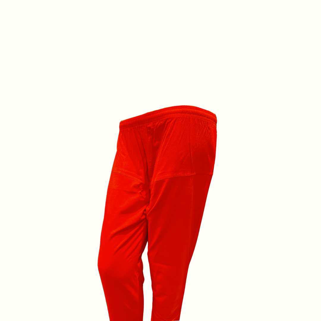 Darbari Plain Stretchy Salwar Pants - Red