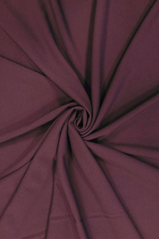 Darbari New 4 Way Stretch Crepe Jersey Dressmaking Fabric- Aubergine