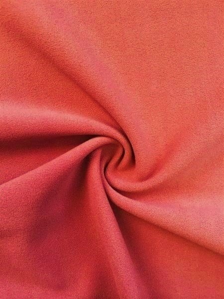 Darbari New 4 Way Stretch Crepe Jersey Dressmaking Fabric- Bright Red