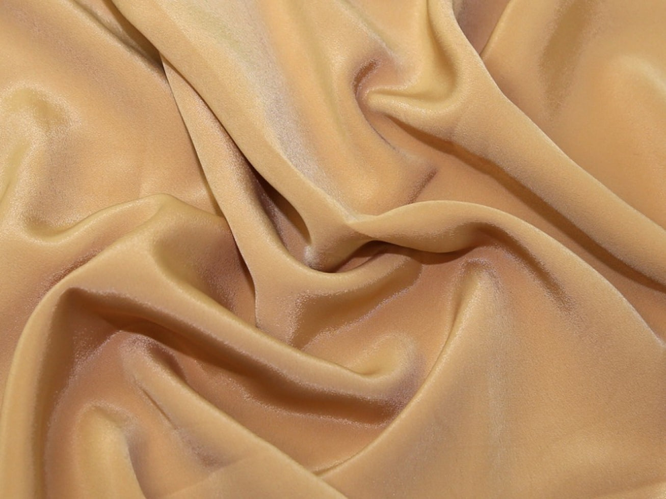 Darbari Smooth Light And Feel Like Feather On Skin Crepe De Chine Fabric- Camel