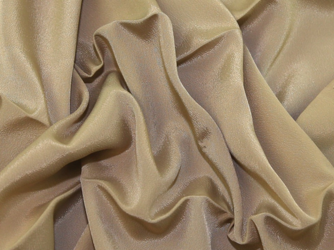 Darbari Smooth Light And Feel Like Feather On Skin Crepe De Chine Fabric- Dark Beige