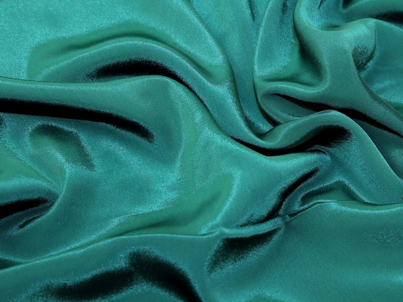 Darbari Smooth Light And Feel Like Feather On Skin Crepe De Chine Fabric- Green