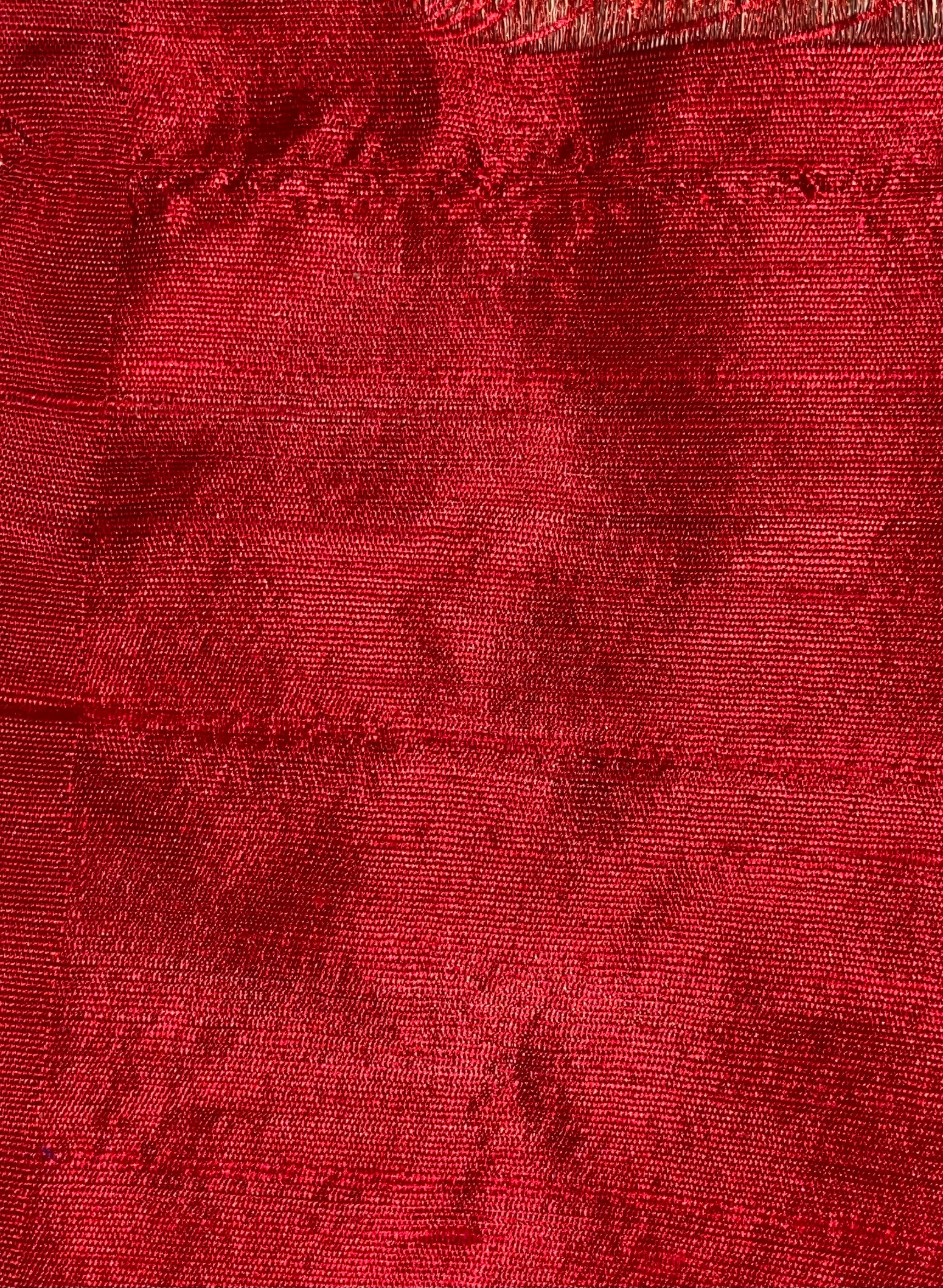 Darbari Dupion Silk - Raw Silk Fabric- Wine