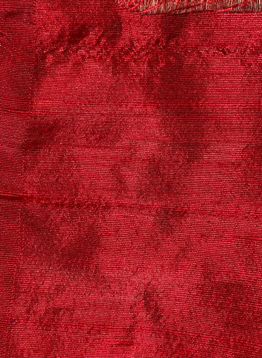 Darbari Dupion Silk - Raw Silk Fabric- Wine
