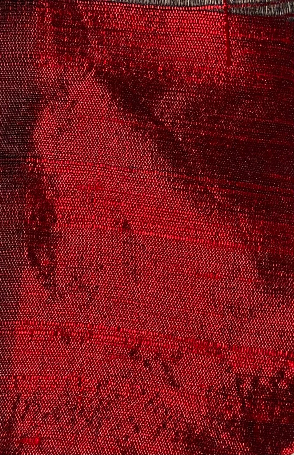 Darbari Dupion Silk - Raw Silk Fabric- Merlot Red