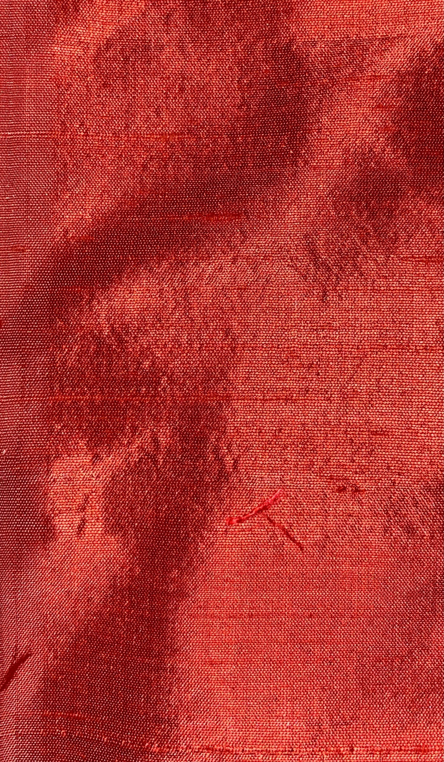 Darbari Dupion Silk - Raw Silk Fabric- Mahogany Red