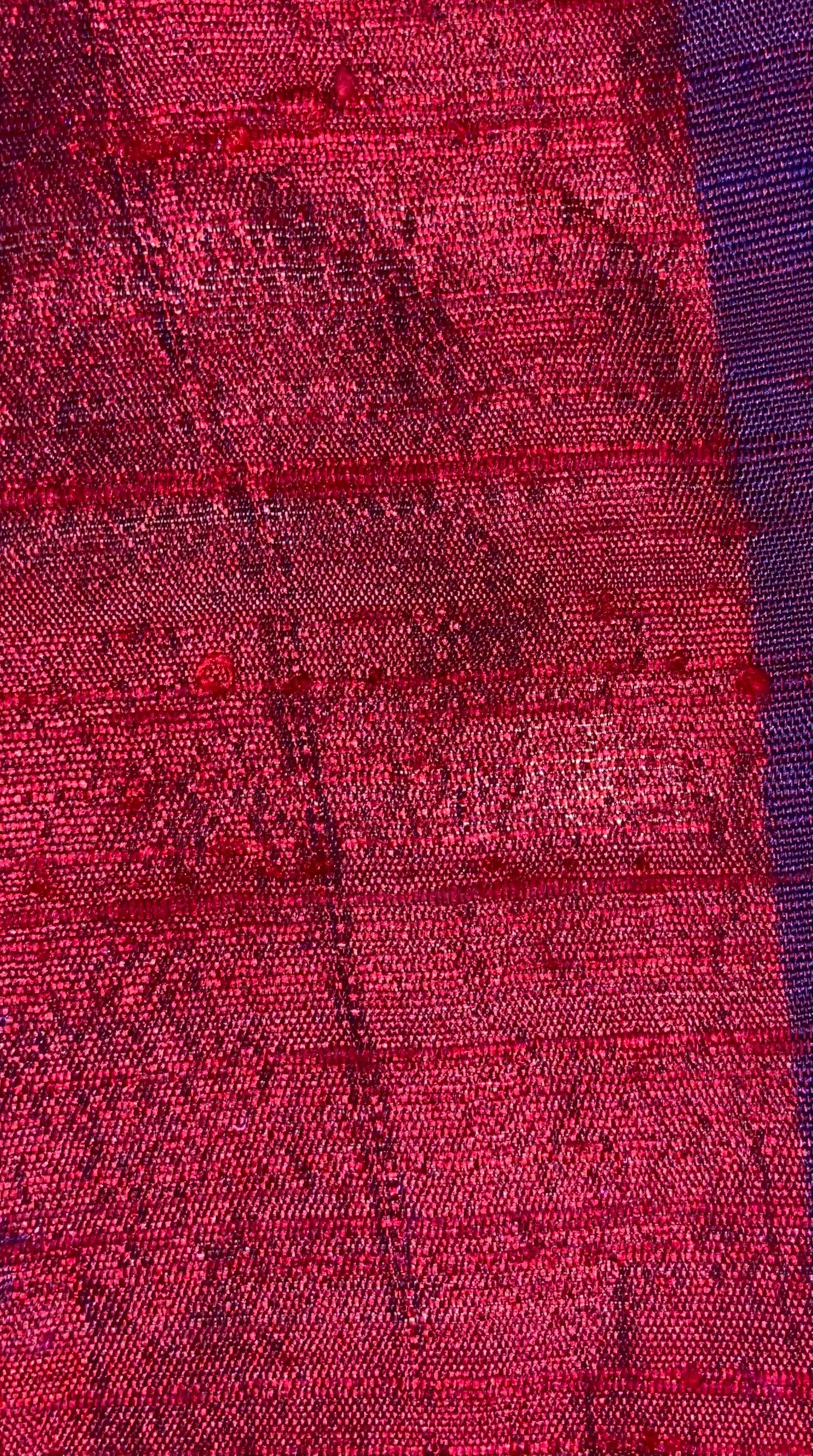Darbari Dupion Silk - Raw Silk Fabric- Jam Red