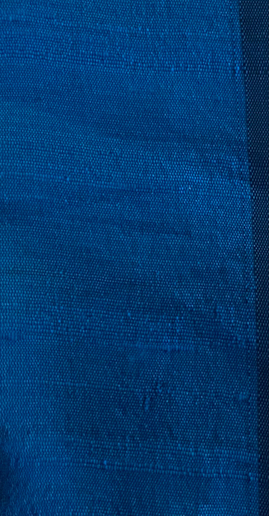 Darbari Dupion Silk - Raw Silk Fabric- Azure Blue