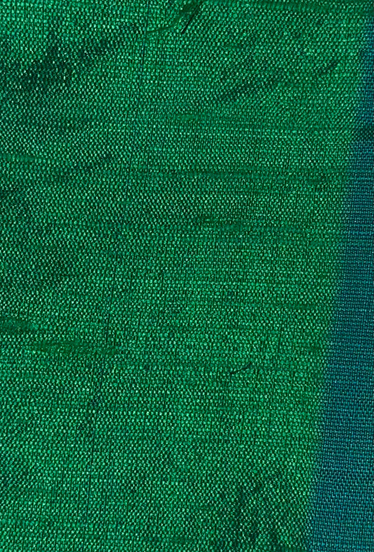 Darbari Dupion Silk - Raw Silk Fabric- Mint Green