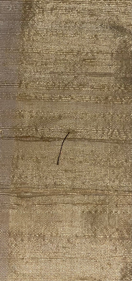 Darbari Dupion Silk - Raw Silk Fabric- Cream Yellow