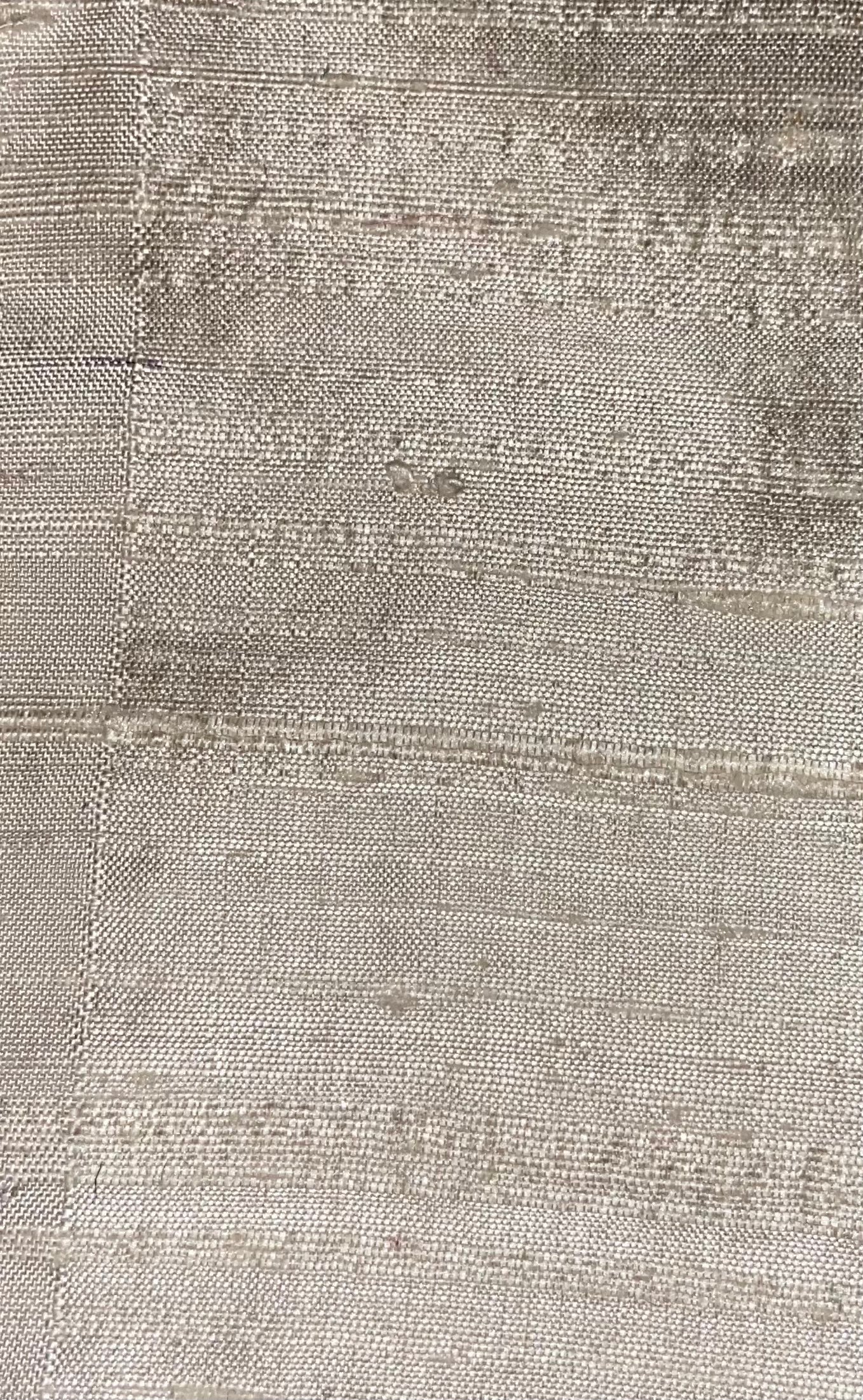 Darbari Dupion Silk - Raw Silk Fabric- Linen White