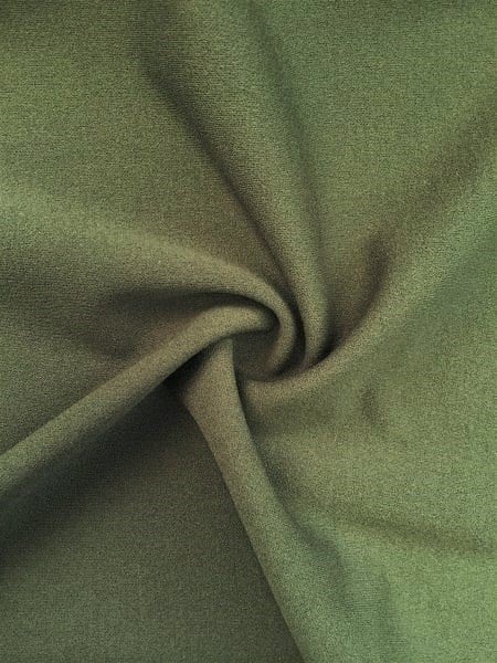 Darbari Polyester Crepe Fabric - Khaki