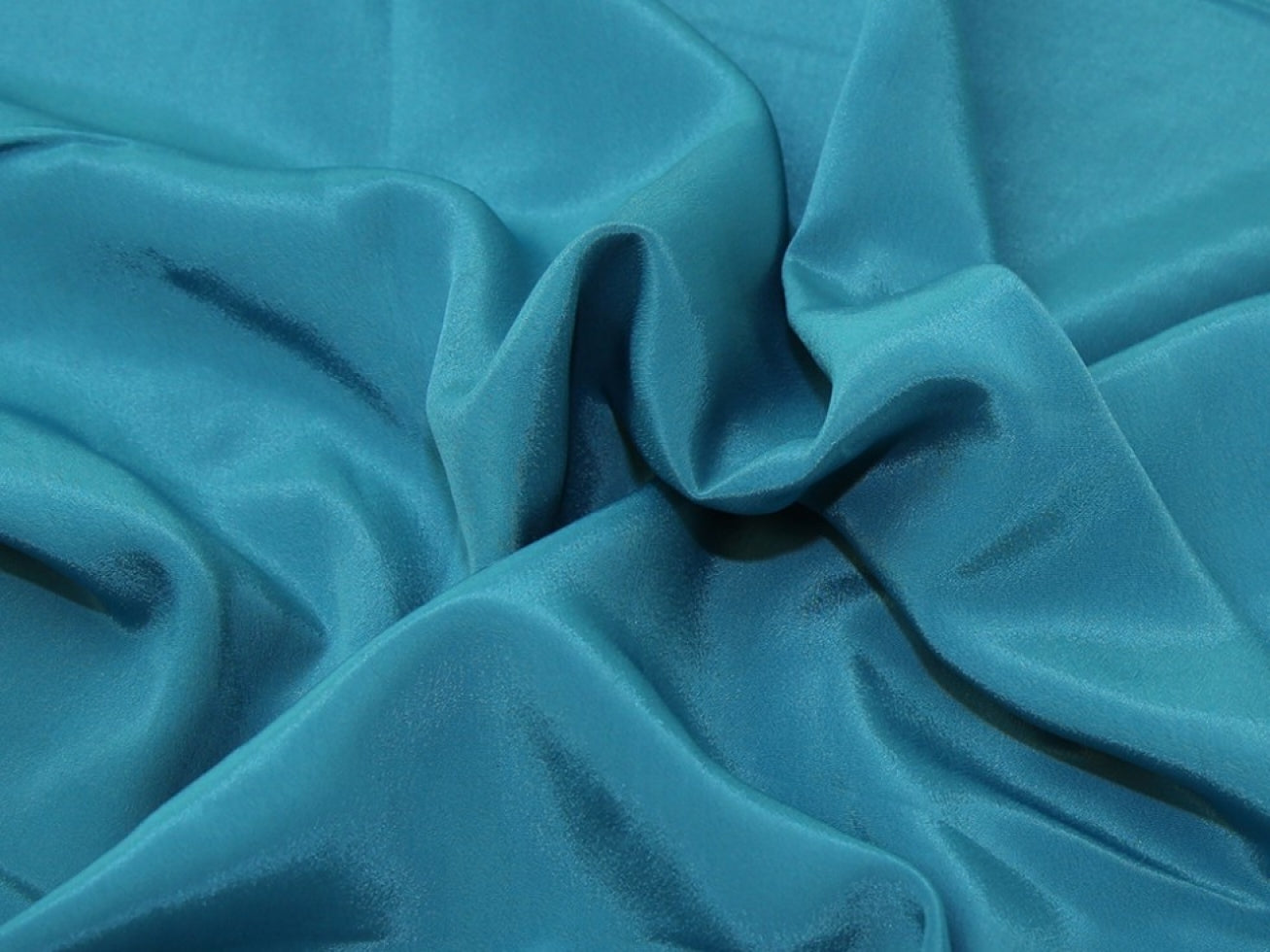 Darbari Smooth Light And Feel Like Feather On Skin Crepe De Chine Fabric- Kingfisher