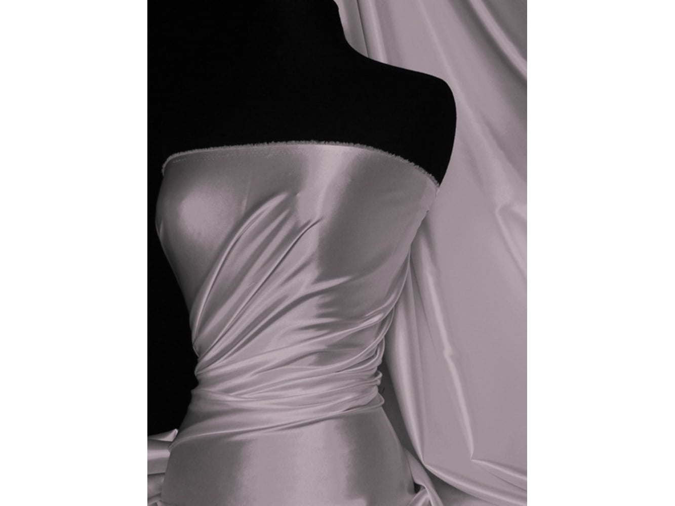 Darbari Handmade Plain Back Satin Fabric Material- Pale Mauve