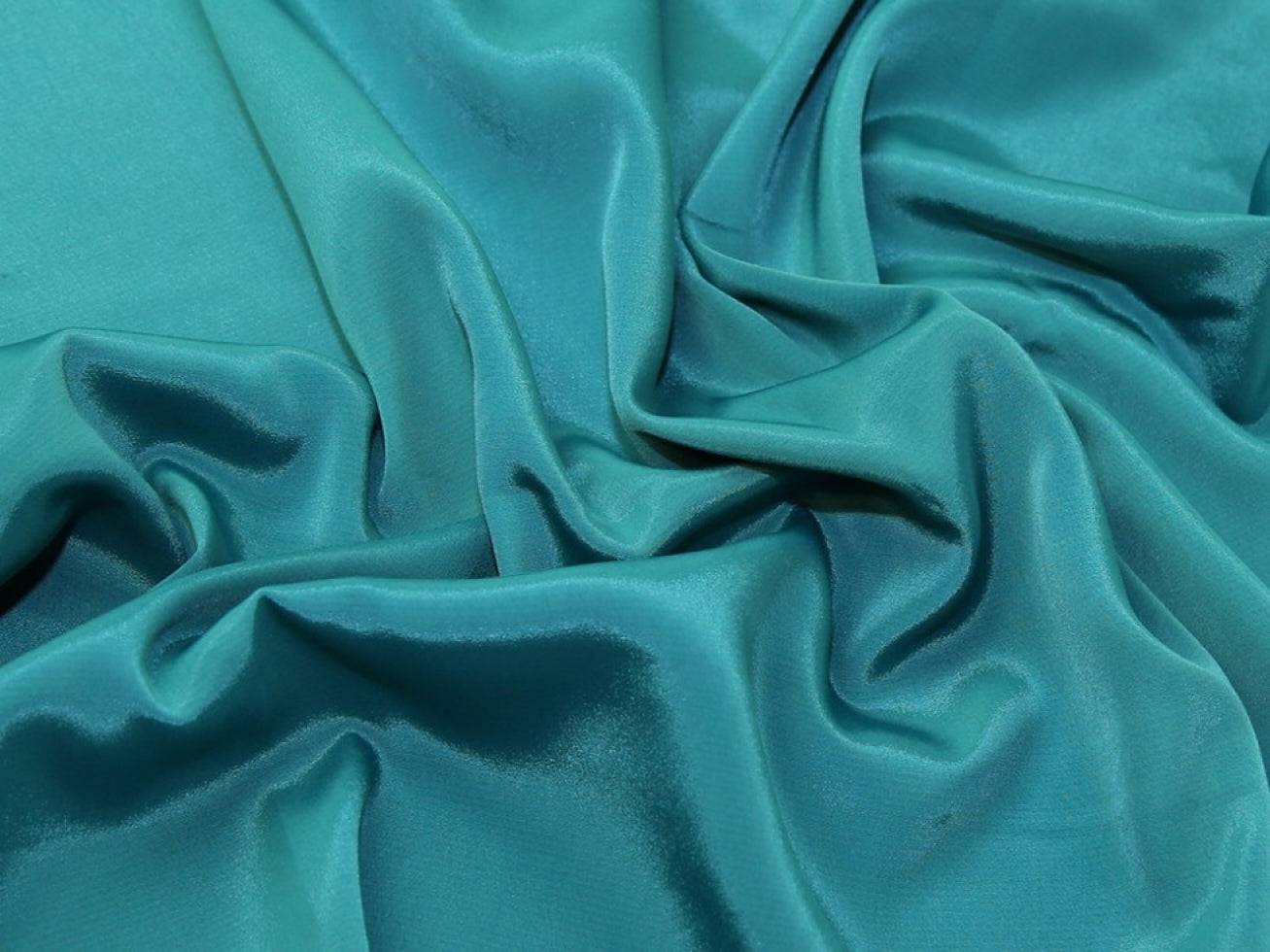 Darbari Smooth Light And Feel Like Feather On Skin Crepe De Chine Fabric- Peacock