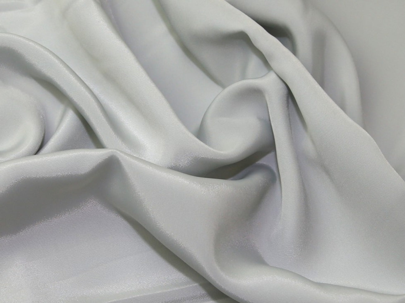 Darbari Smooth Light And Feel Like Feather On Skin Crepe De Chine Fabric- Silver Grey