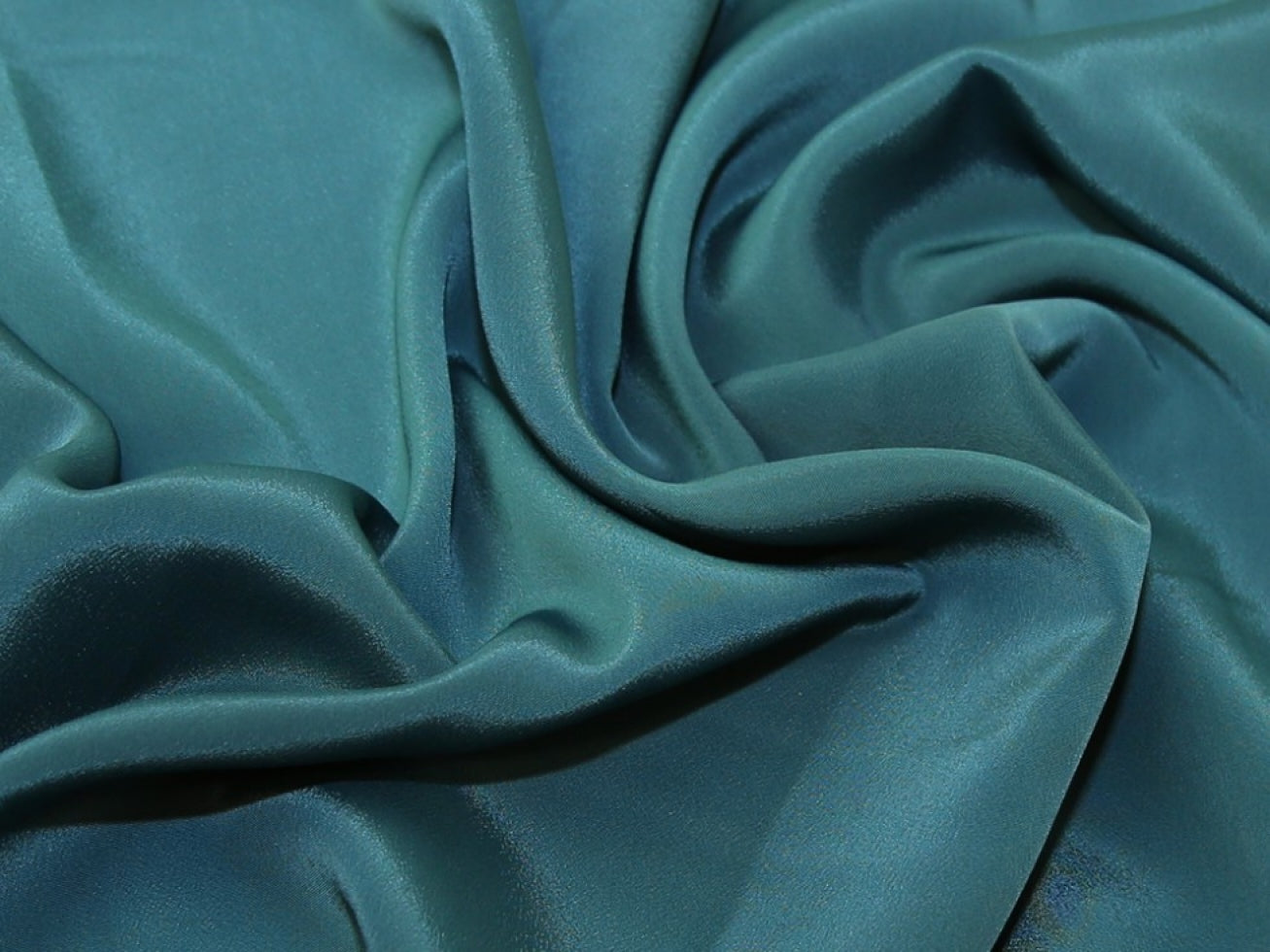 Darbari Smooth Light And Feel Like Feather On Skin Crepe De Chine Fabric- Teal