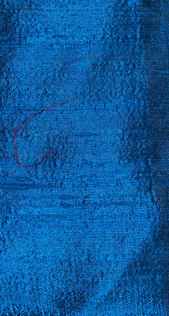 Darbari Dupion Silk - Raw Silk Fabric- Royal Blue