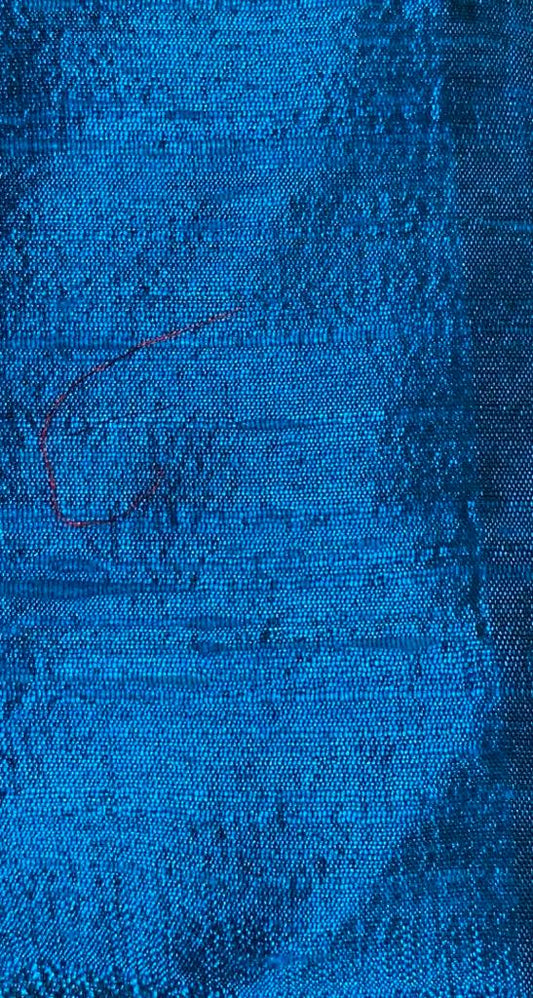 Darbari Dupion Silk - Raw Silk Fabric- Royal Blue