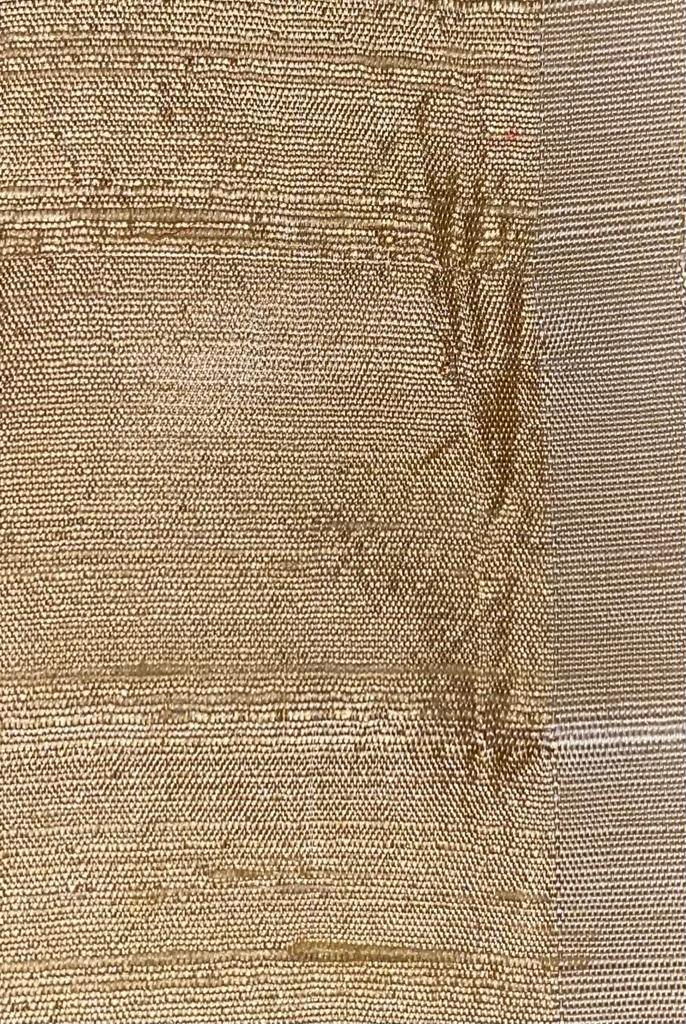 Darbari Dupion Silk - Raw Silk Fabric- Flax Gold