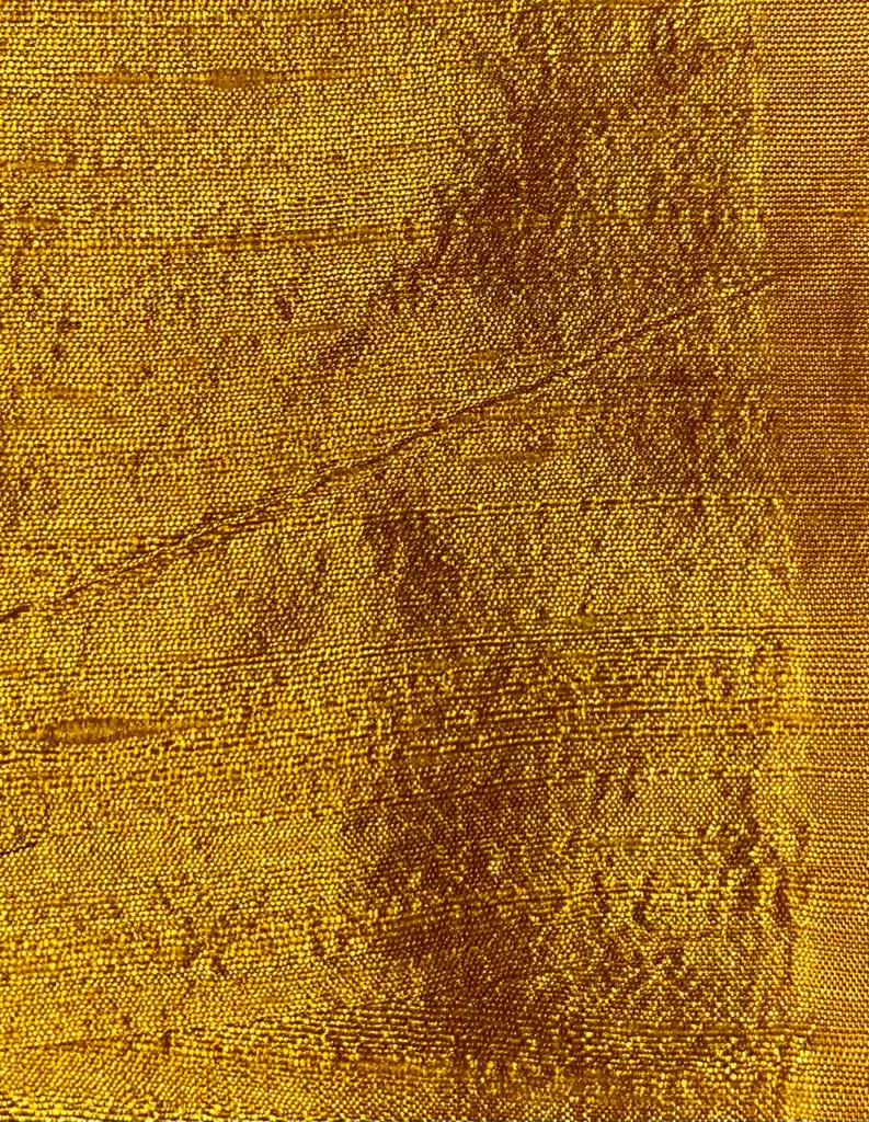 Darbari Dupion Silk - Raw Silk Fabric- Light Orange