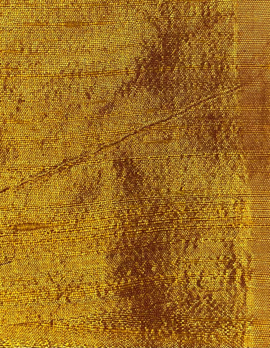 Darbari Dupion Silk - Raw Silk Fabric- Light Orange