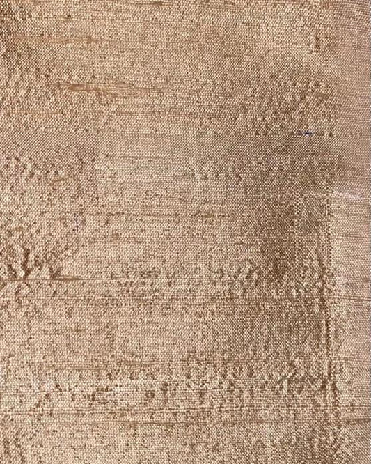 Darbari Dupion Silk - Raw Silk Fabric- Pitch Orange