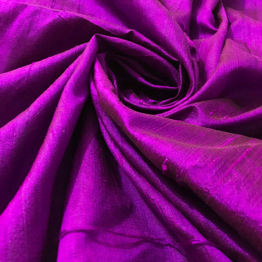 Darbari Dupion Raw Silk - Purple Eggplant