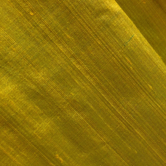 Darbari Dupioni Silk - Raw Silk Fabric- Mustard