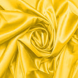 Darbari Handmade Fine Back Satin Fabric Material- Yellow