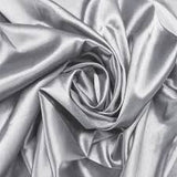 Darbari Handmade Fine Back Satin Fabric Material- Shiny Silver