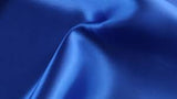 Darbari Handmade Fine Back Satin Fabric Material- Royal Blue