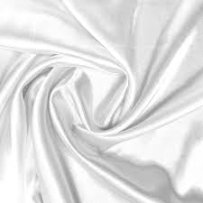 Darbari Handmade Heavy Back Satin Fabric Material- White