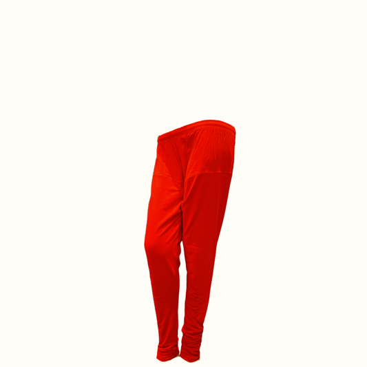 Darbari Plain Stretchy Salwar Pants - Red
