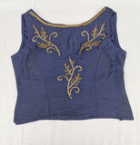 Darbari Embroidered Handmade Design Blue Blouse
