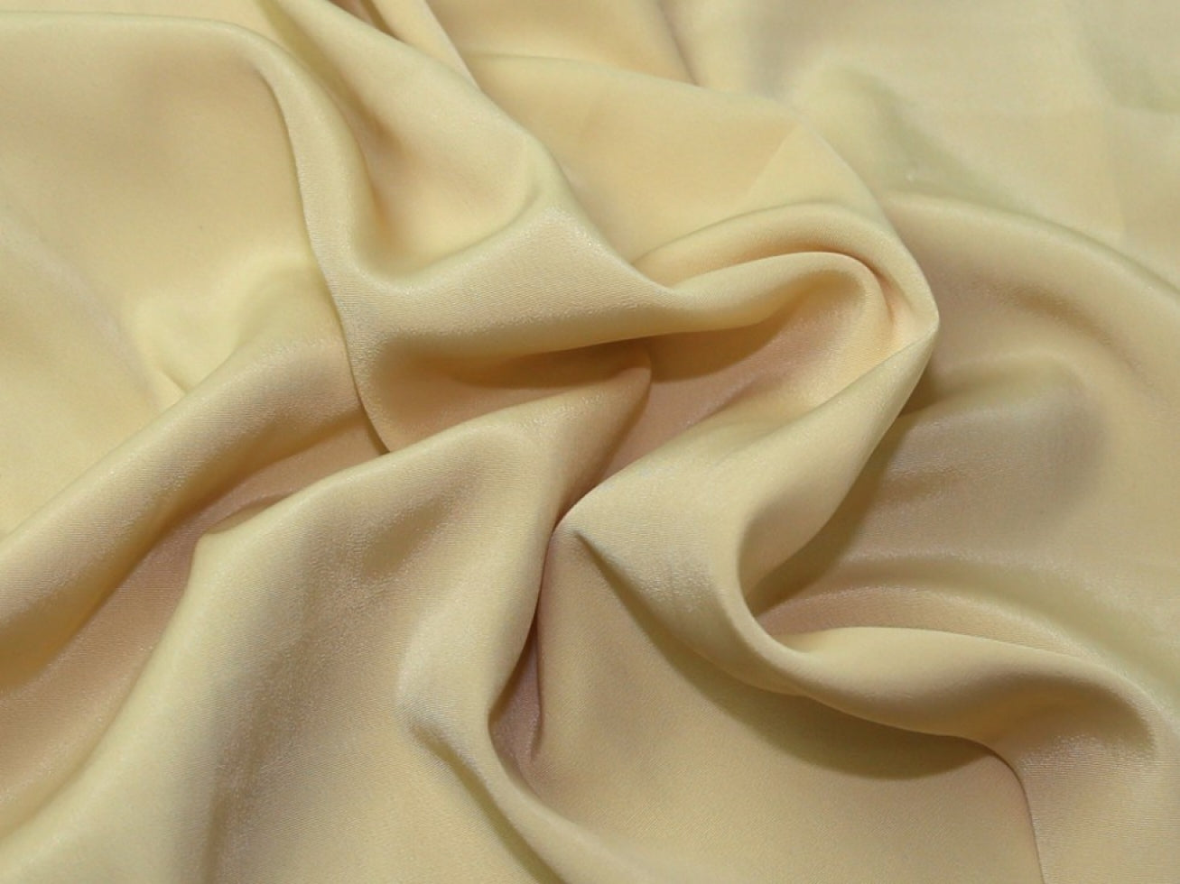 Darbari Smooth Light And Feel Like Feather On Skin Crepe De Chine Fabric- Buttermilk