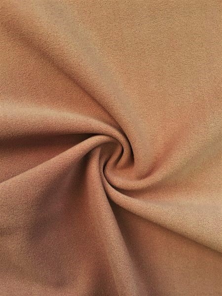 Darbari New 4 Way Stretch Crepe Jersey Dressmaking Fabric- Camel