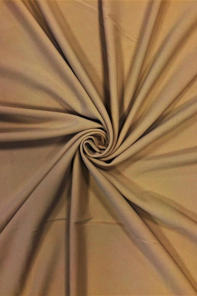 Darbari New 4 Way Stretch Crepe Jersey Dressmaking Fabric- Dark Camel