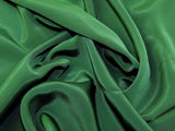 Darbari Smooth Light And Feel Like Feather On Skin Crepe De Chine Fabric- Emerald Green