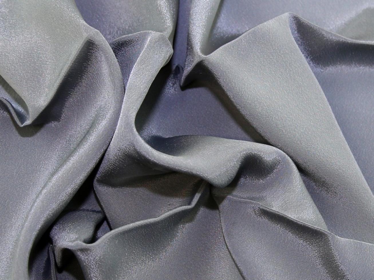 Darbari Smooth Light And Feel Like Feather On Skin Crepe De Chine Fabric- Grey