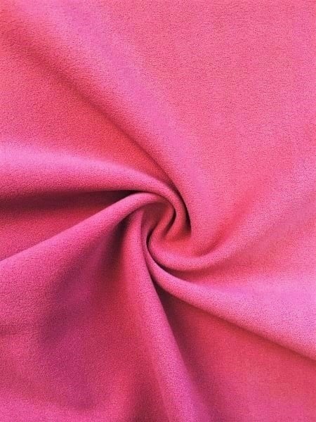 Darbari New 4 Way Stretch Crepe Jersey Dressmaking Fabric- Hot Pink