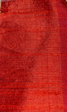 Darbari Dupion Silk - Raw Silk Fabric- Blood Red