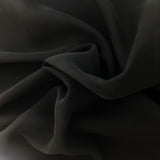 Darbari Plain Polyester Chiffon Soft Light As Feather Chiffon- Matt Black