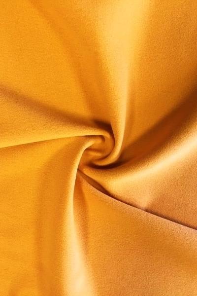 Darbari New 4 Way Stretch Crepe Jersey Dressmaking Fabric- Mustard