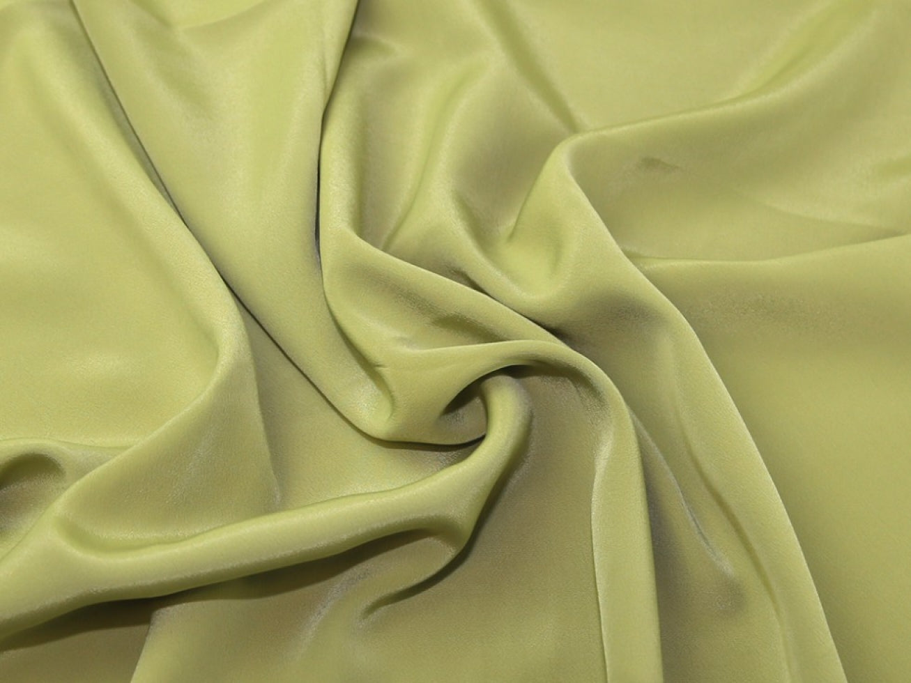 Darbari Smooth Light And Feel Like Feather On Skin Crepe De Chine Fabric- Olive Green