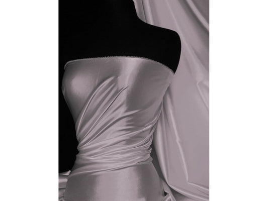 Darbari Handmade Plain Back Satin Fabric Material- Pale Mauve