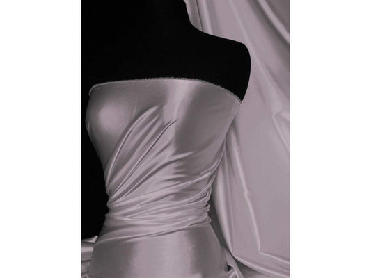 Darbari Handmade Fine Back Satin Fabric Material- Pale Mauve