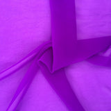 Darbari Plain Polyester Chiffon Soft Light As Feather Chiffon- Purple