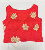 Darbari Embroidered Handmade Design Red Blouse